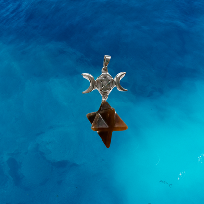 Merkabah Star Stone Chain  Pendulum