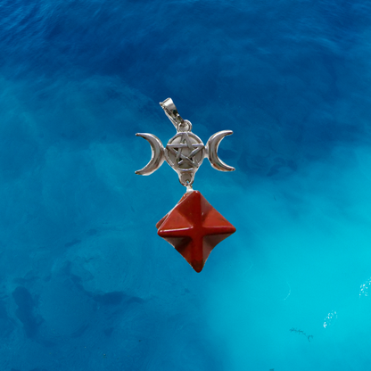 Merkabah Star Stone Chain  Pendulum